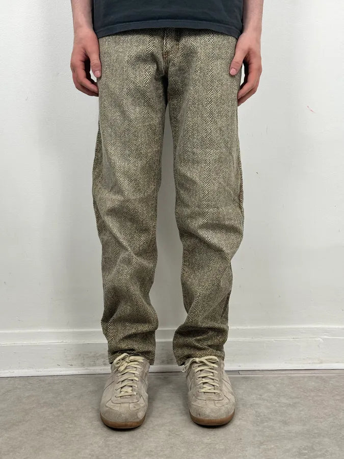 1990s Roberto Cavalli Zigzag Beige Pants RIdywiP 0