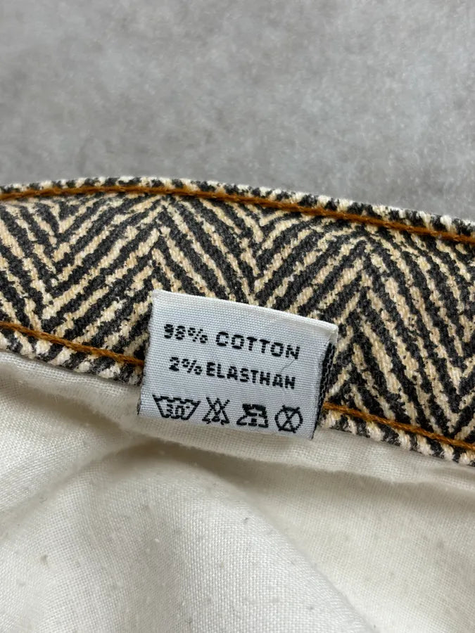 1990s Roberto Cavalli Zigzag Beige Pants RIdywiP 11