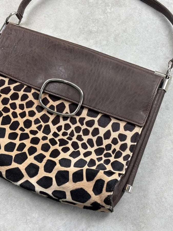 Roger Vivier Brown Leather Giraffe Pony Hair Shoulder Bag SwHDzAI 3