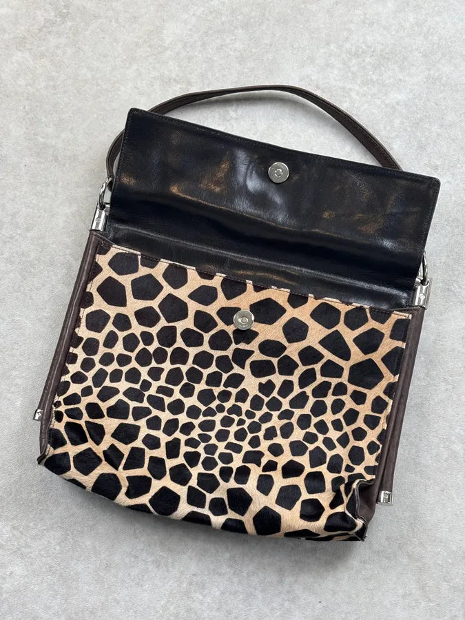 Roger Vivier Brown Leather Giraffe Pony Hair Shoulder Bag SwHDzAI 10