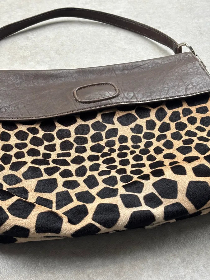Roger Vivier Brown Leather Giraffe Pony Hair Shoulder Bag SwHDzAI 9