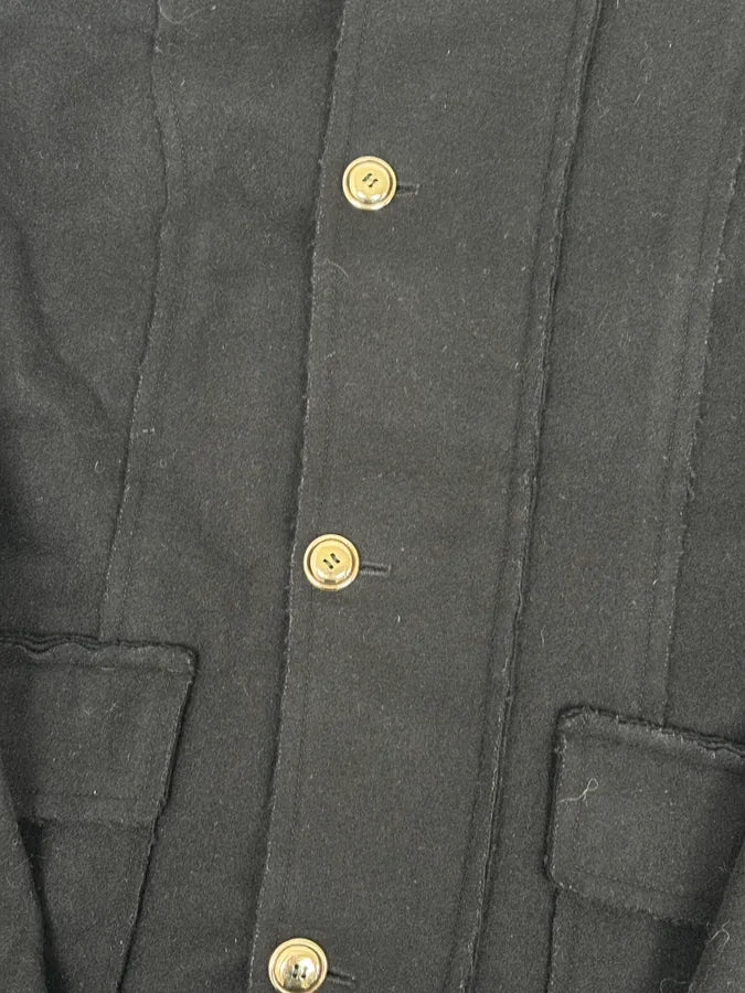 AW2010 Yves Saint Laurent Black Asymmetrical Officer Coat nRhSPnq 8