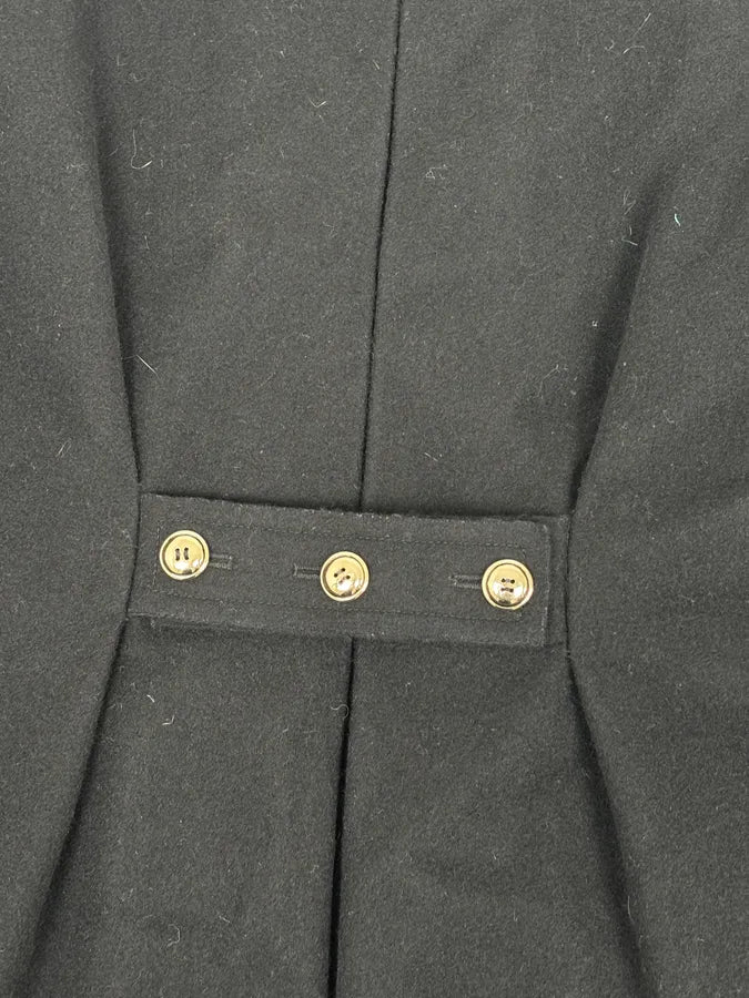 AW2010 Yves Saint Laurent Black Asymmetrical Officer Coat nRhSPnq 9