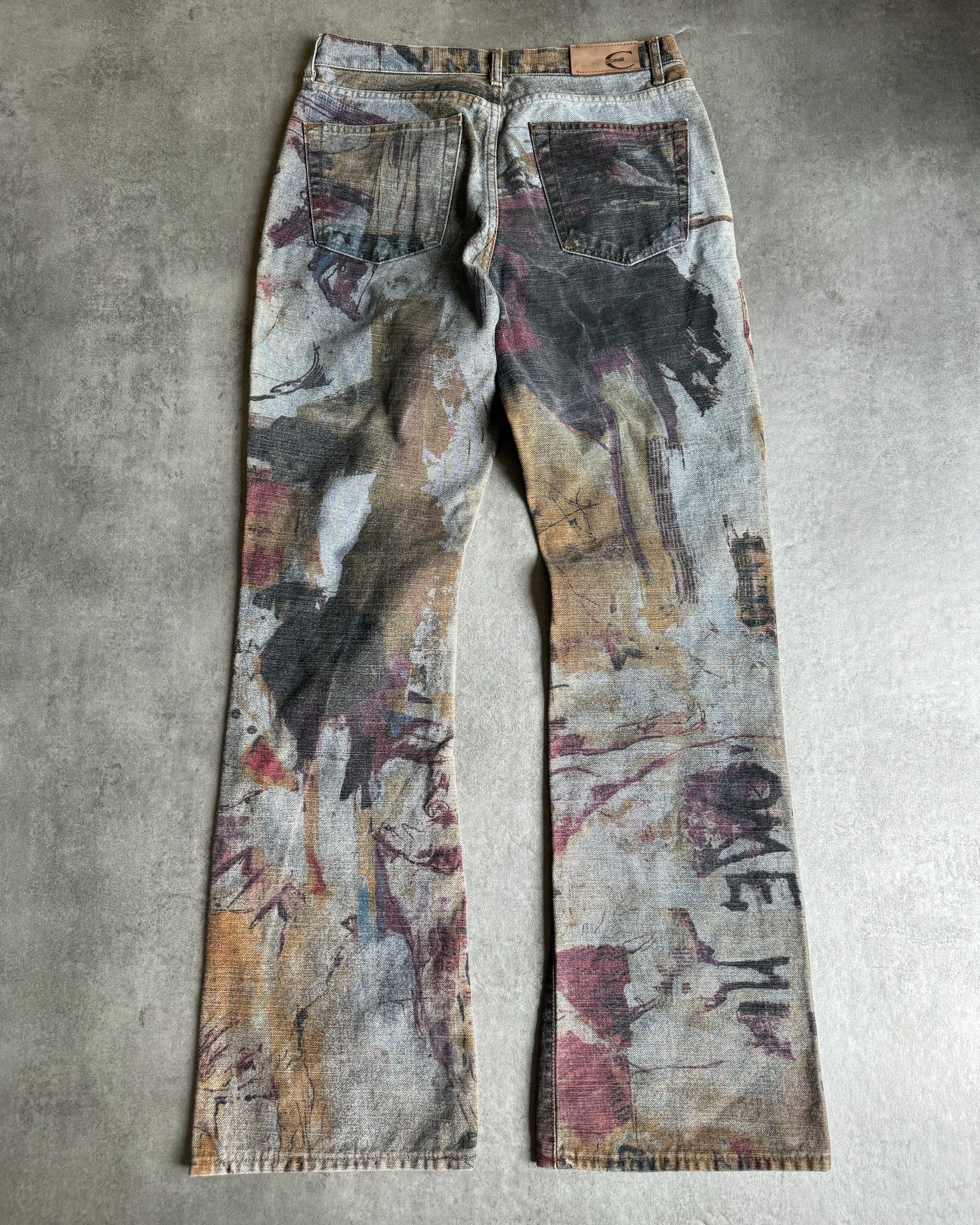 2000s Cavalli Archive French Dynasty Napoleon Denim Pants (S) - 2