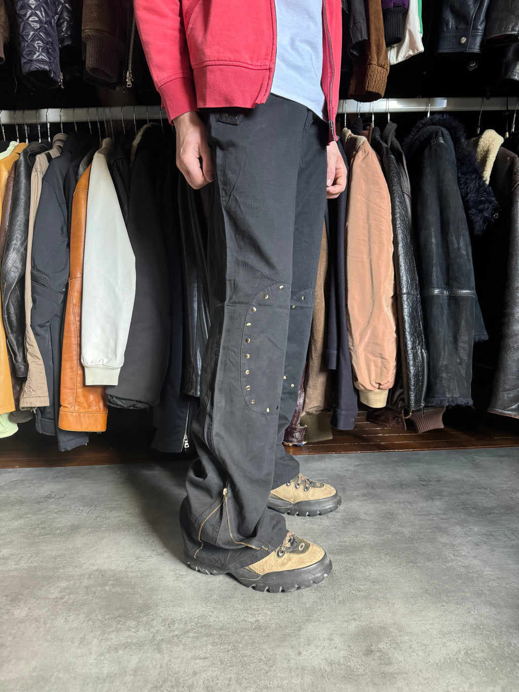 SS2010 Dolce & Gabbana Black Double Knee Cozy Straight Pants (M) - 4