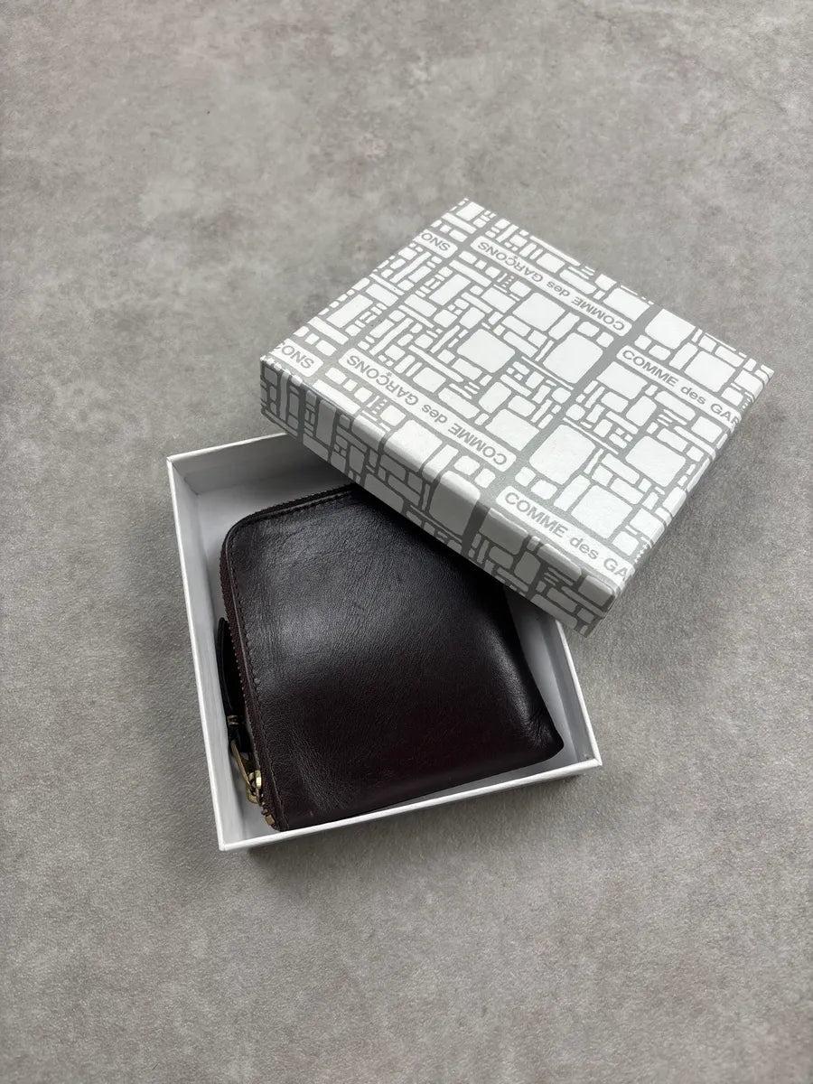 Comme des Garçons Dark Brown Leather Zip-Around Tassel Wallet ruTZbjlU 1