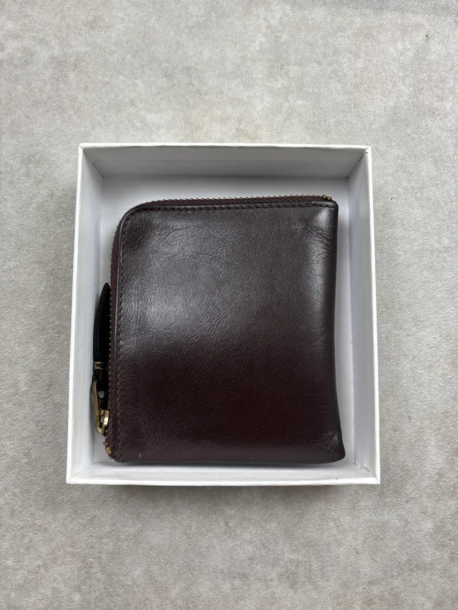 Comme des Garçons Dark Brown Leather Zip-Around Tassel Wallet ruTZbjlU 0