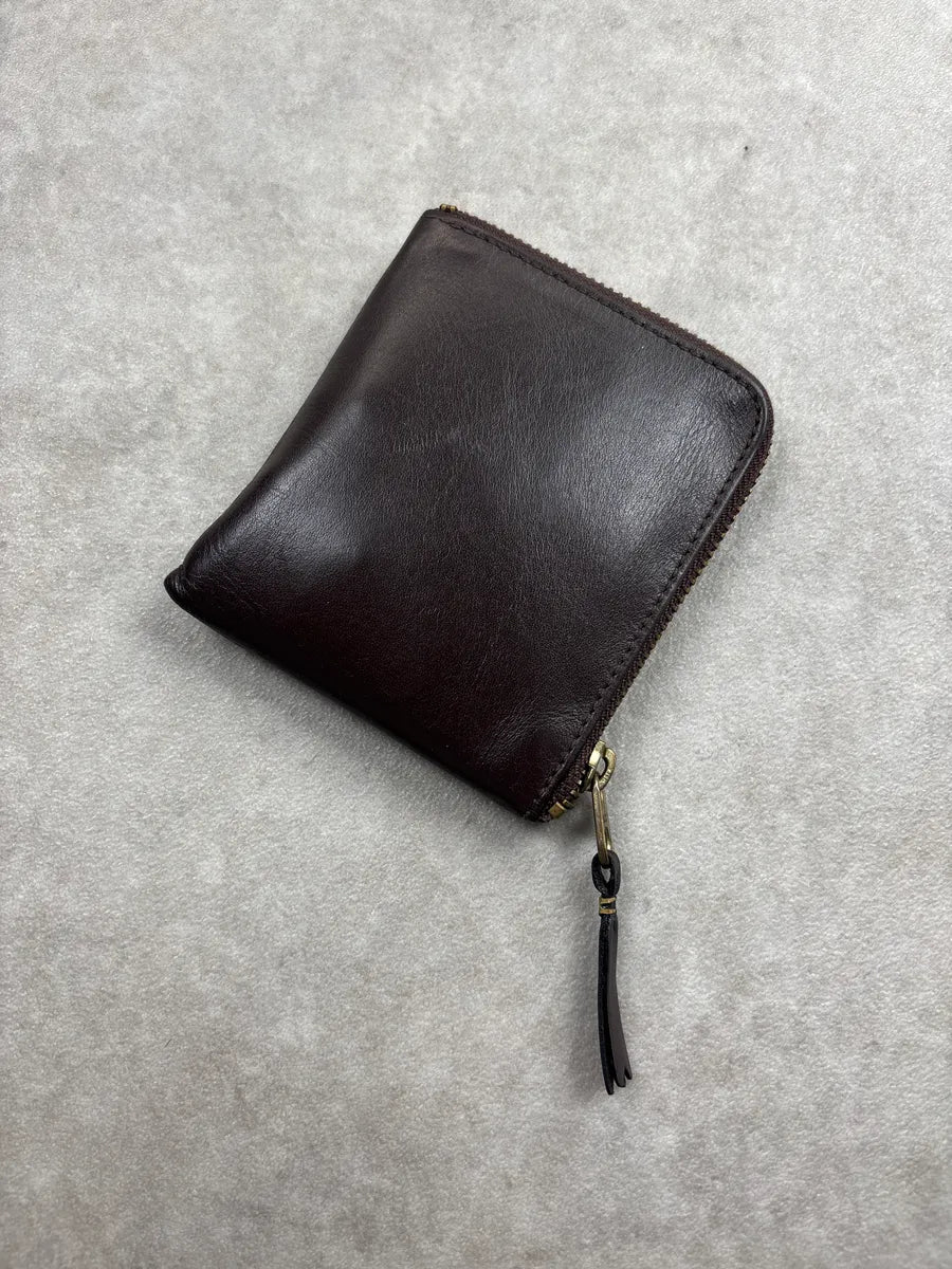 Comme des Garçons Dark Brown Leather Zip-Around Tassel Wallet ruTZbjlU 2
