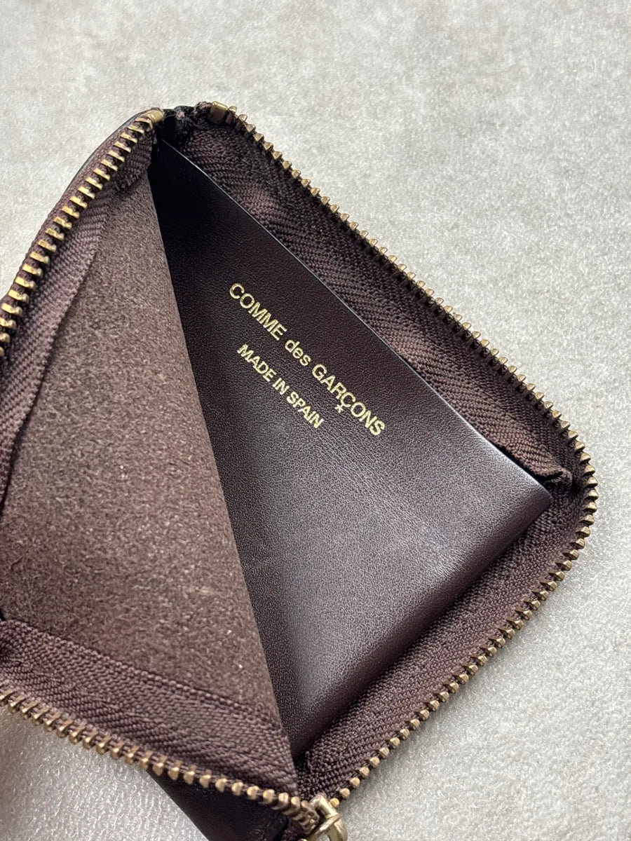 Comme des Garçons Dark Brown Leather Zip-Around Tassel Wallet ruTZbjlU 7