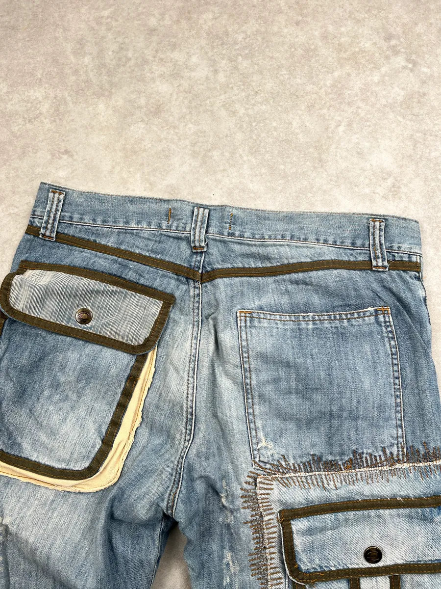 SS2006 Cavalli Light Blue Cargo Gun Multi Pockets Jeans rxKEWjeF 6