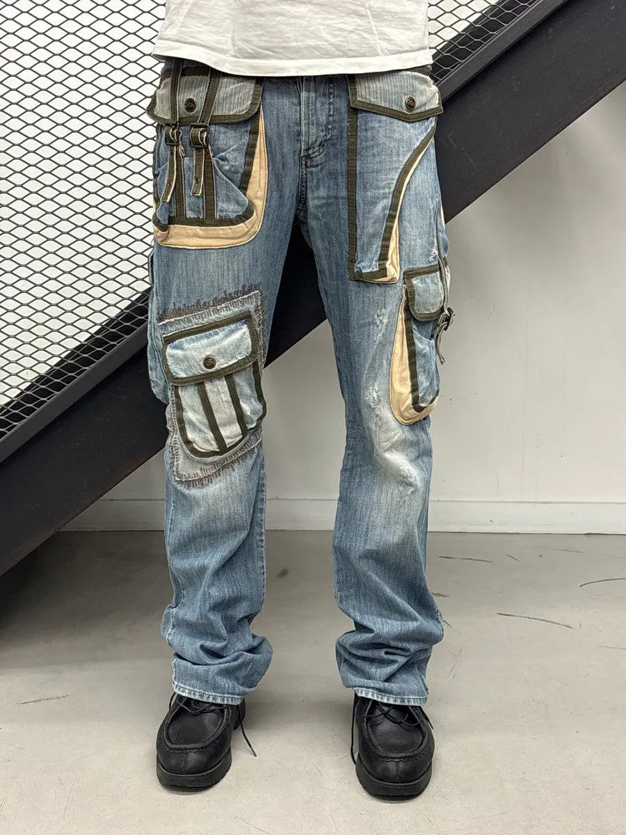 SS2006 Cavalli Light Blue Cargo Gun Multi Pockets Jeans rxKEWjeF 1