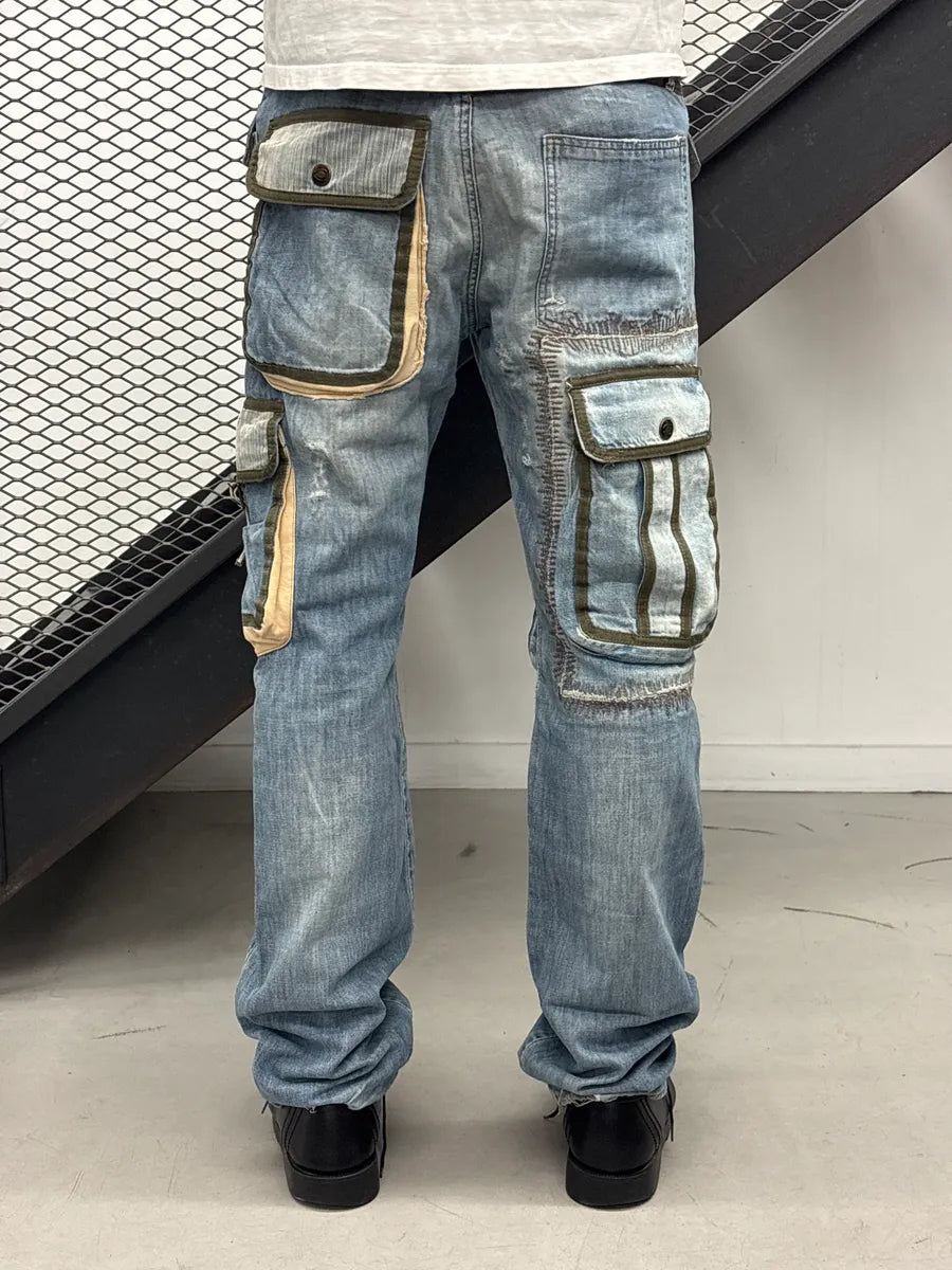 SS2006 Cavalli Light Blue Cargo Gun Multi Pockets Jeans rxKEWjeF 3