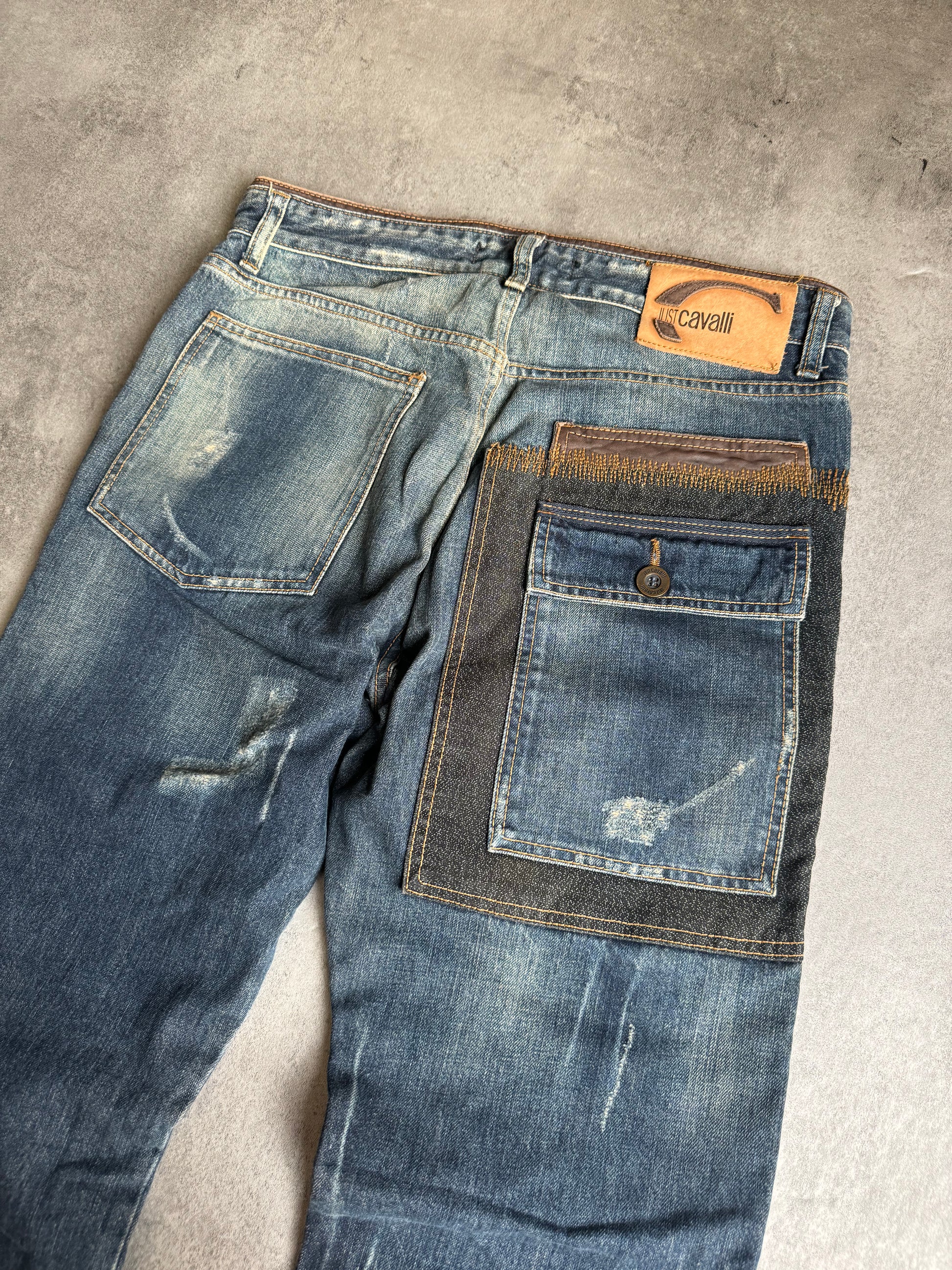 AW2005 Cavalli Cargo Underground Relaxed Denim Jeans (M) - 3