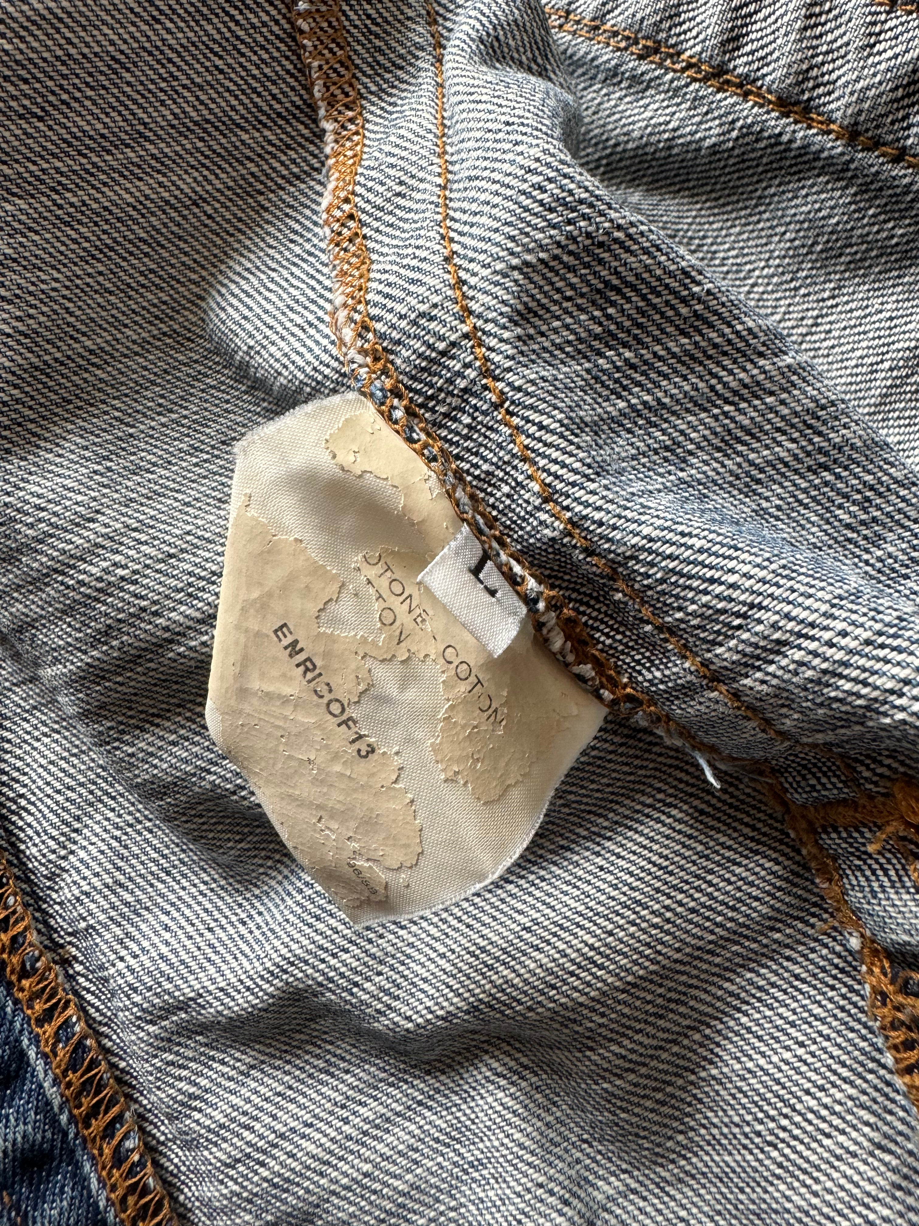 AW2005 Dirk Bikkembergs Asymmetrical Denim Jacket with Detachable Arms  (L) - 6