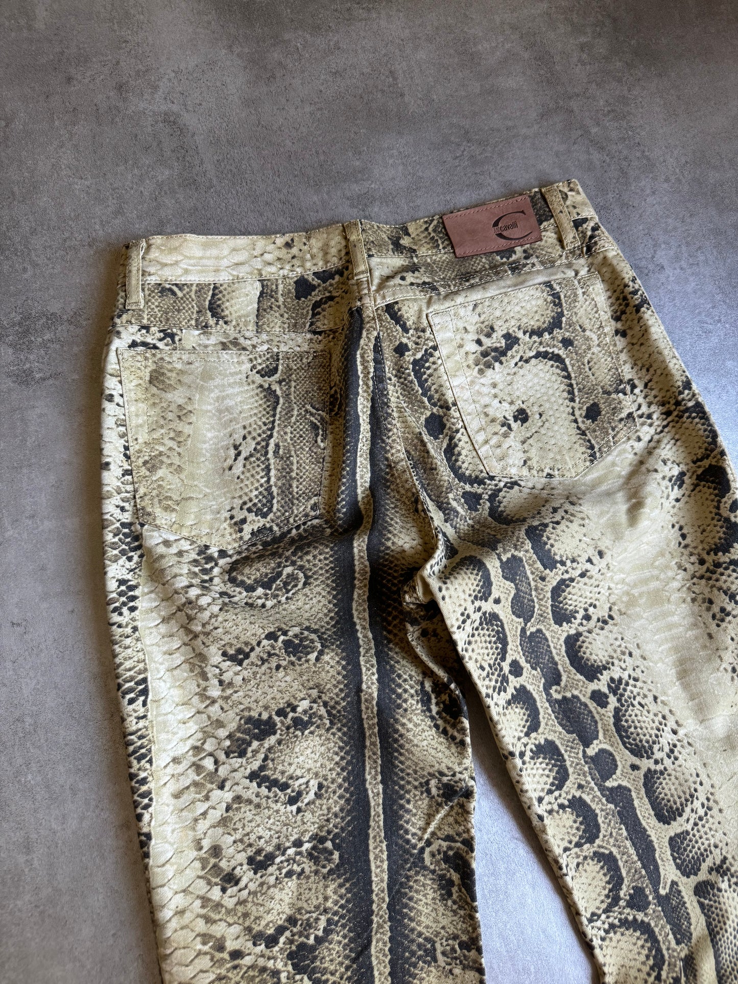 SS2006 Cavalli Funky Sand Python Pants (S) - 5