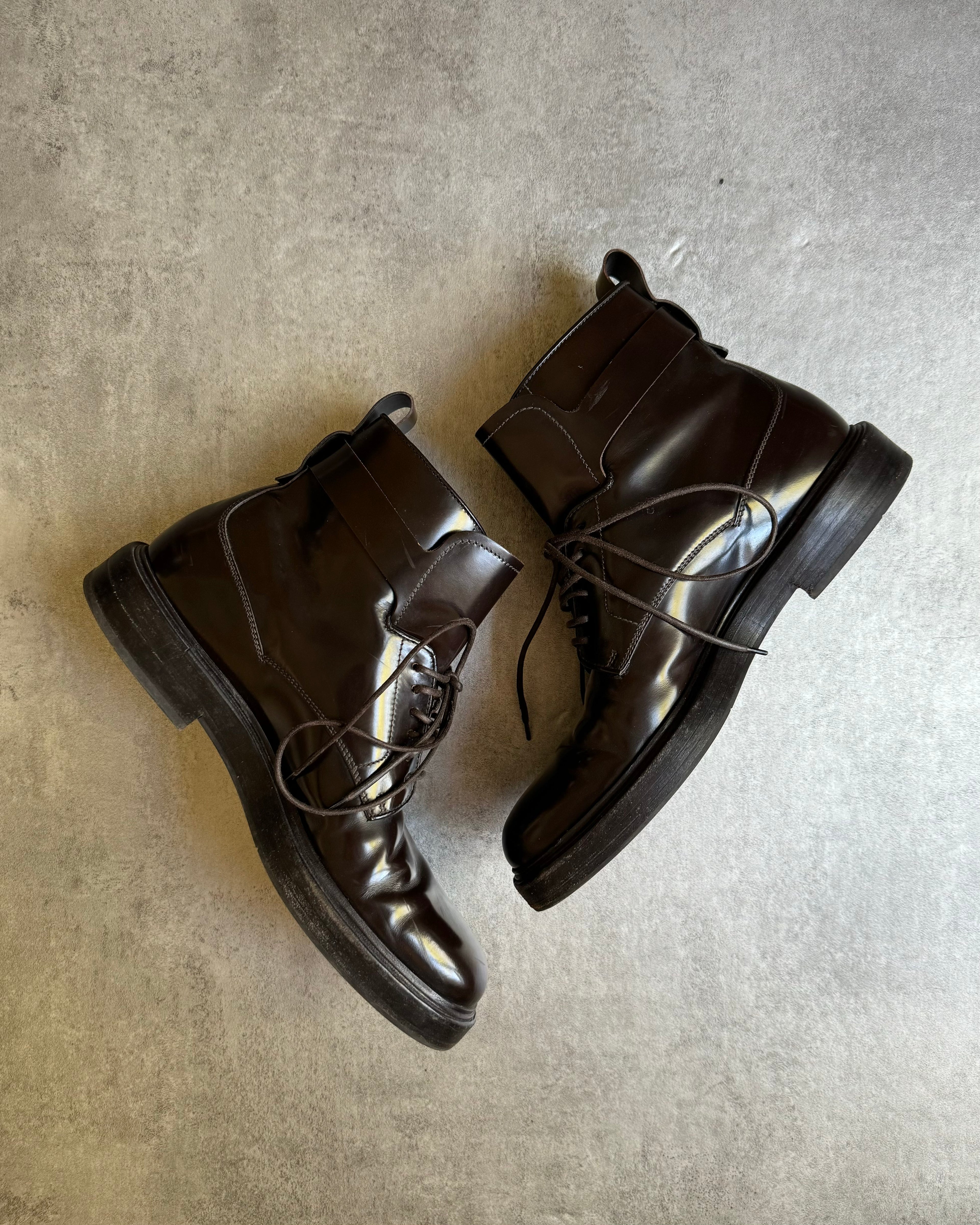Giorgio Armani Brown Italian Premium Leather Boots (44,5) - 3