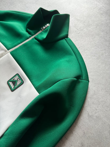 FW2018 Prada White & Green 365 Sport Zip-up Sweater (M) - 4