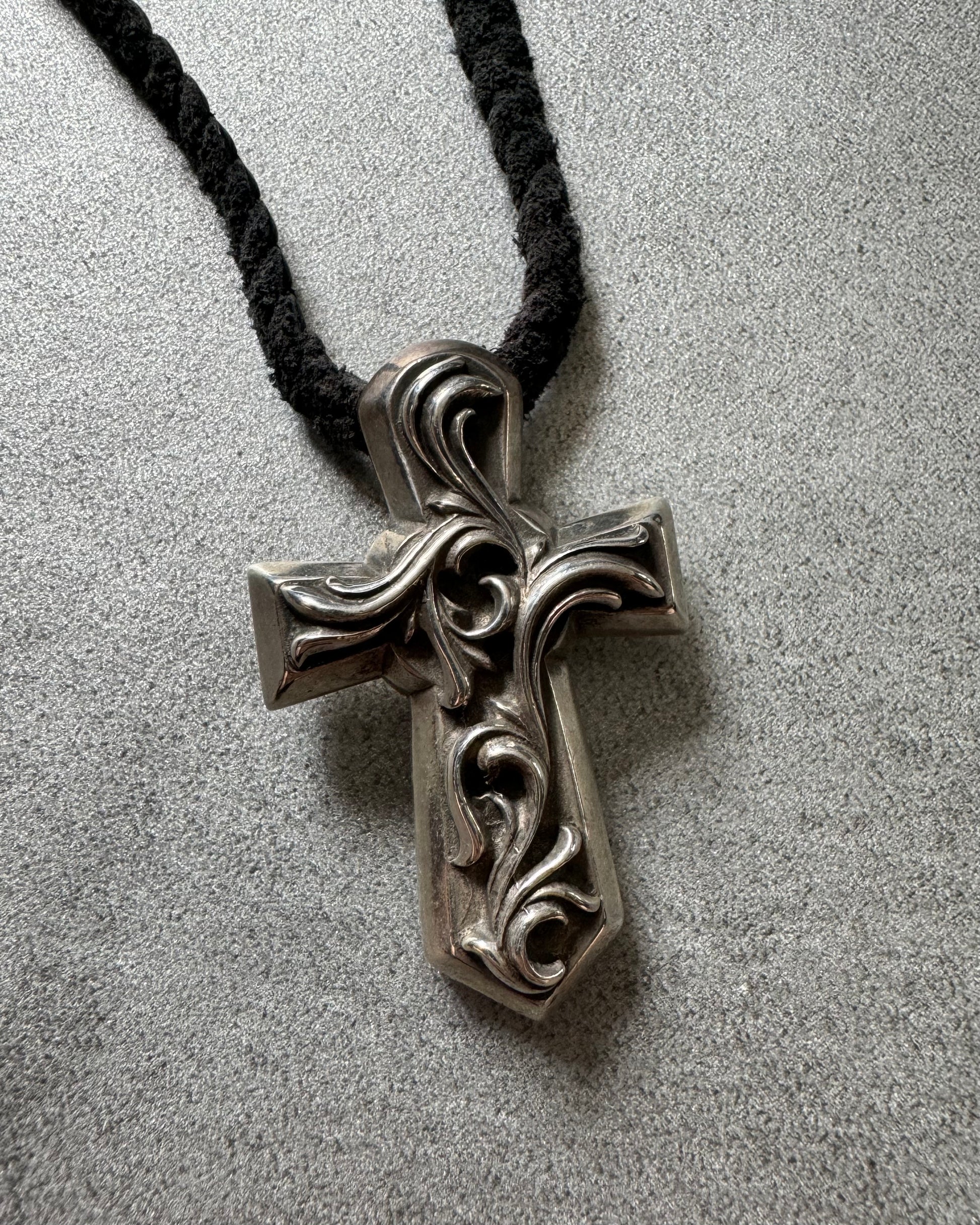 Chrome Hearts Cross Infinite Pendant + Leather Necklace (OS) - 7