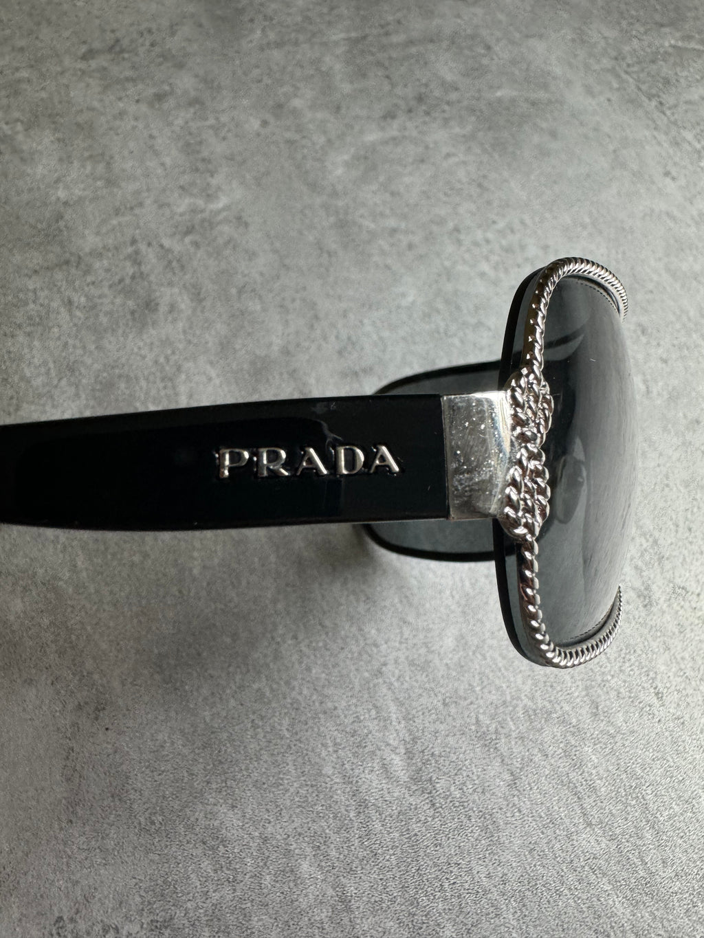 2000s Prada Archive Italian Metallic Sunglasses (OS) – Dolce 2000s Prada Archive Italian Metallic Sunglasses (OS) – Dolce