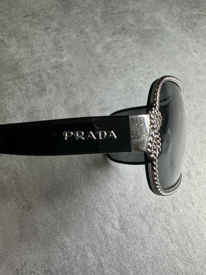 2000s Prada Archive Italian Metallic Sunglasses (OS) - 11