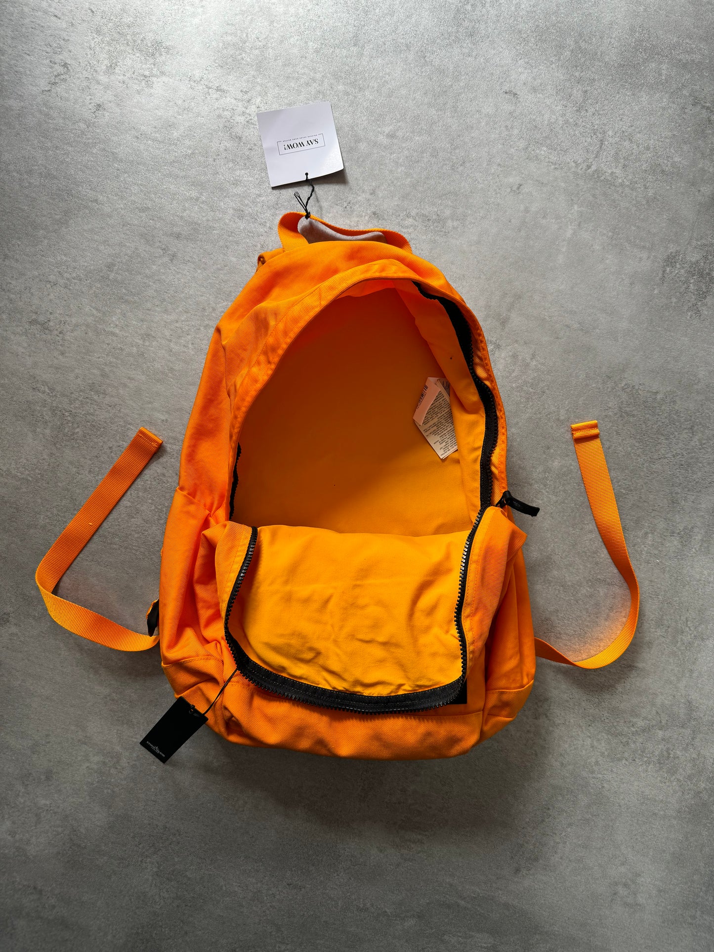 AW2021 Stone Island Orange Compass-Patch Backpack (OS) - 4