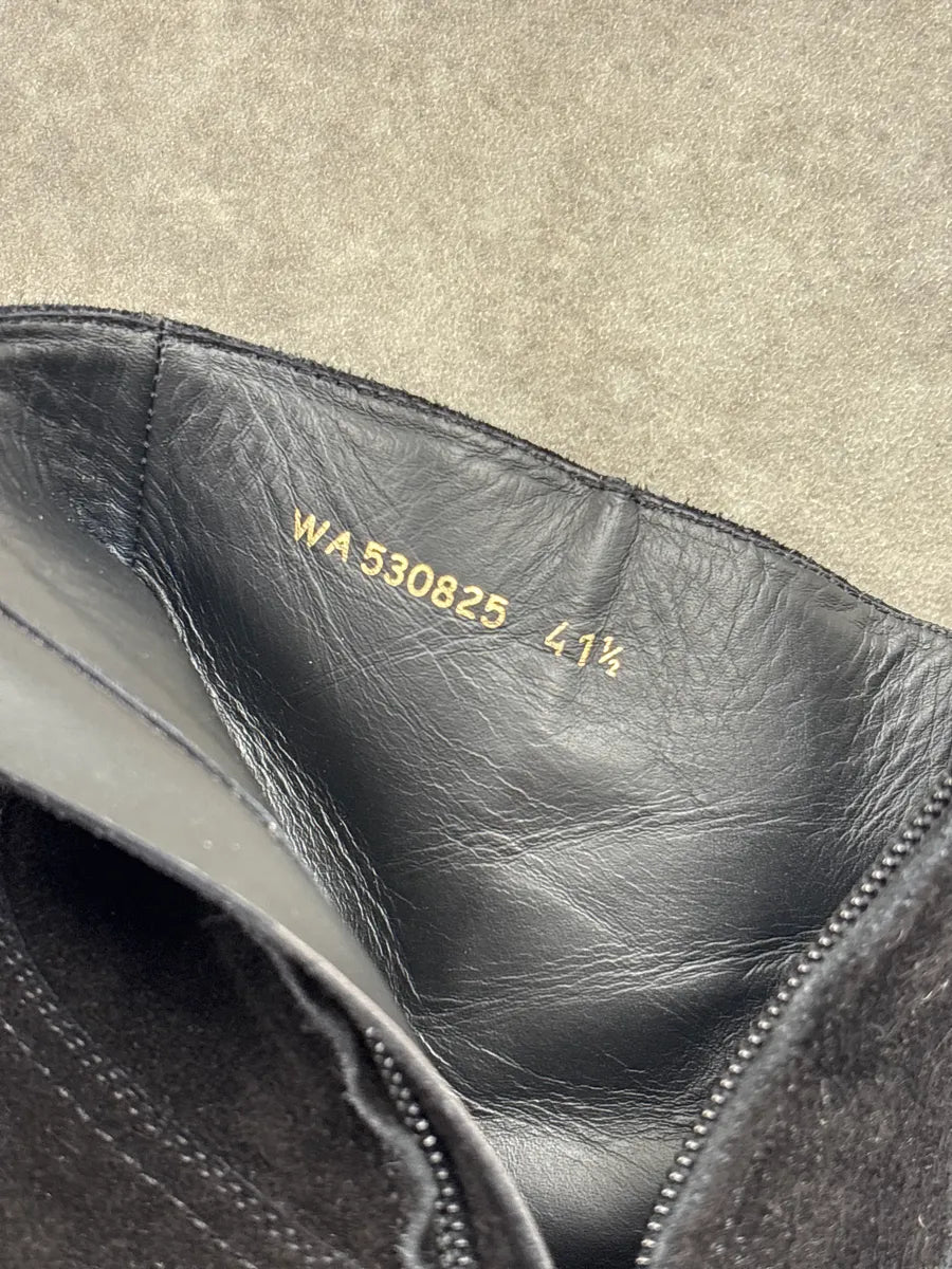2010s Saint Laurent Black Suede Western Boots sHmTUJBJ 11