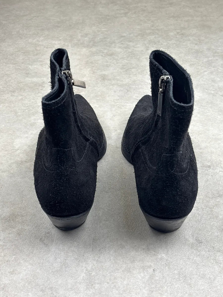 2010s Saint Laurent Black Suede Western Boots sHmTUJBJ 5