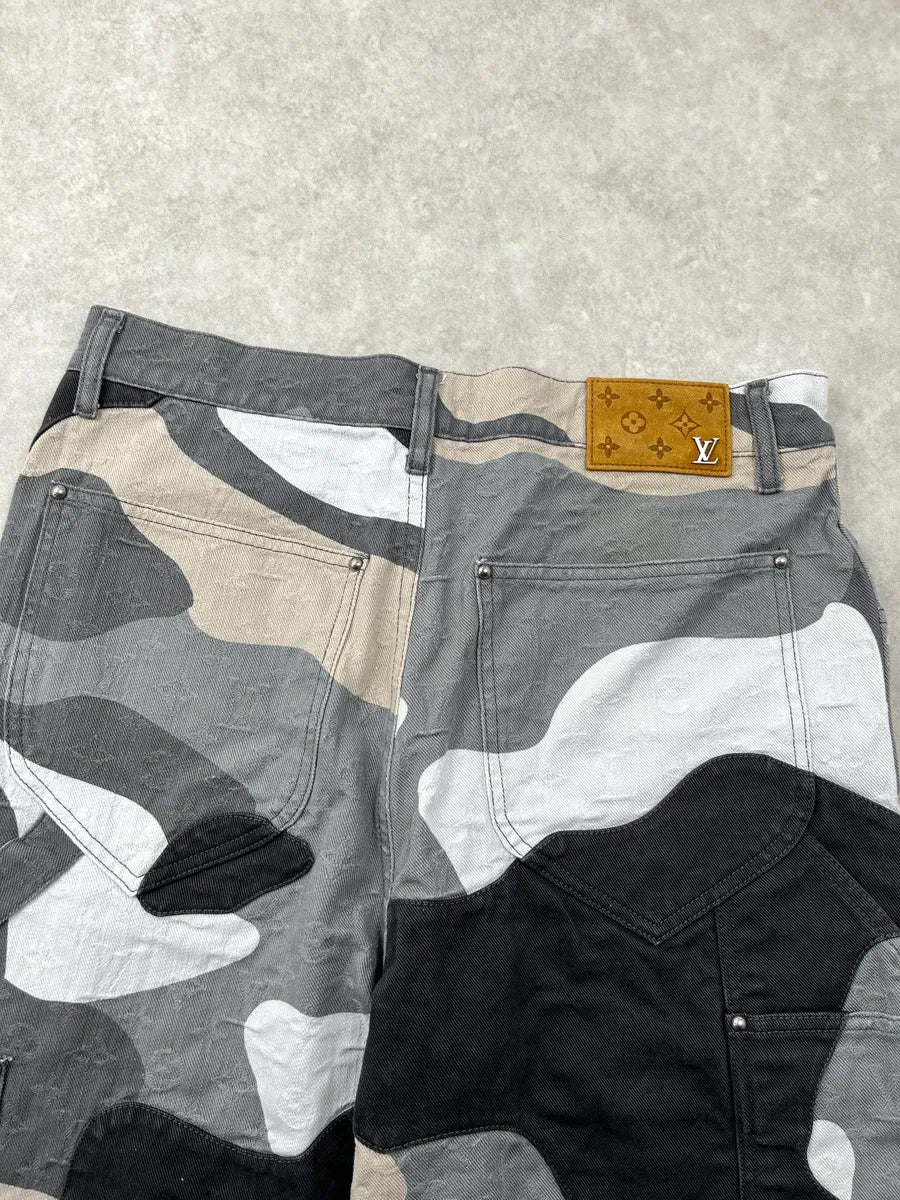 FW2023 Louis Vuitton Kidsuper Grey Face Denim Multi-Pocket Pants  sIAsbeyM 7
