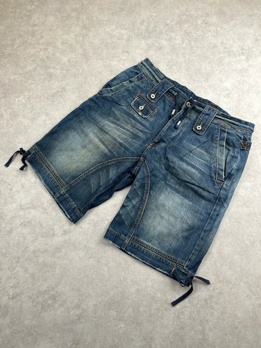 AW2004 Dolce & Gabbana Blue Denim Multi-Pocket Cargo Shorts sIthsSXj 5