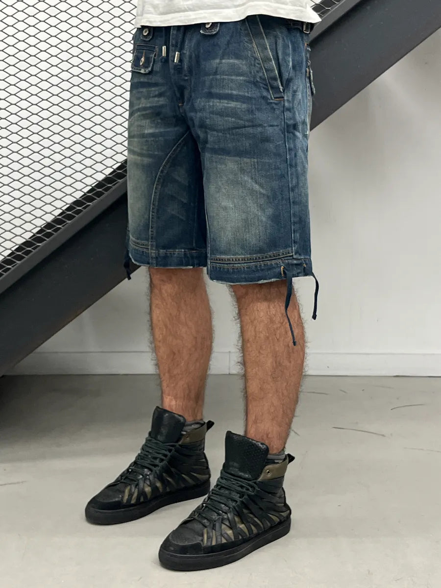 AW2004 Dolce & Gabbana Blue Denim Multi-Pocket Cargo Shorts sIthsSXj 3