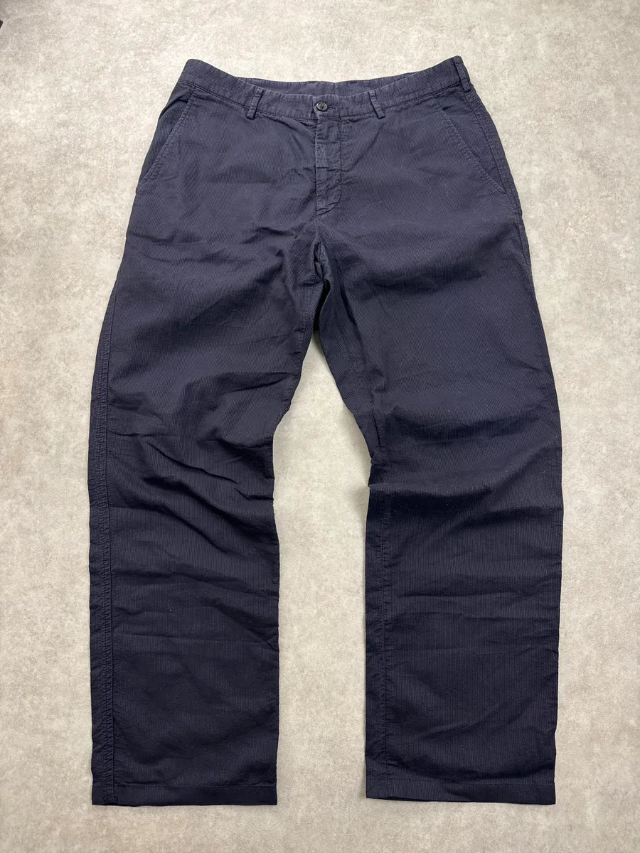 SS2006 Prada Navy Stripes Relaxed Pants sJDVoMON 3