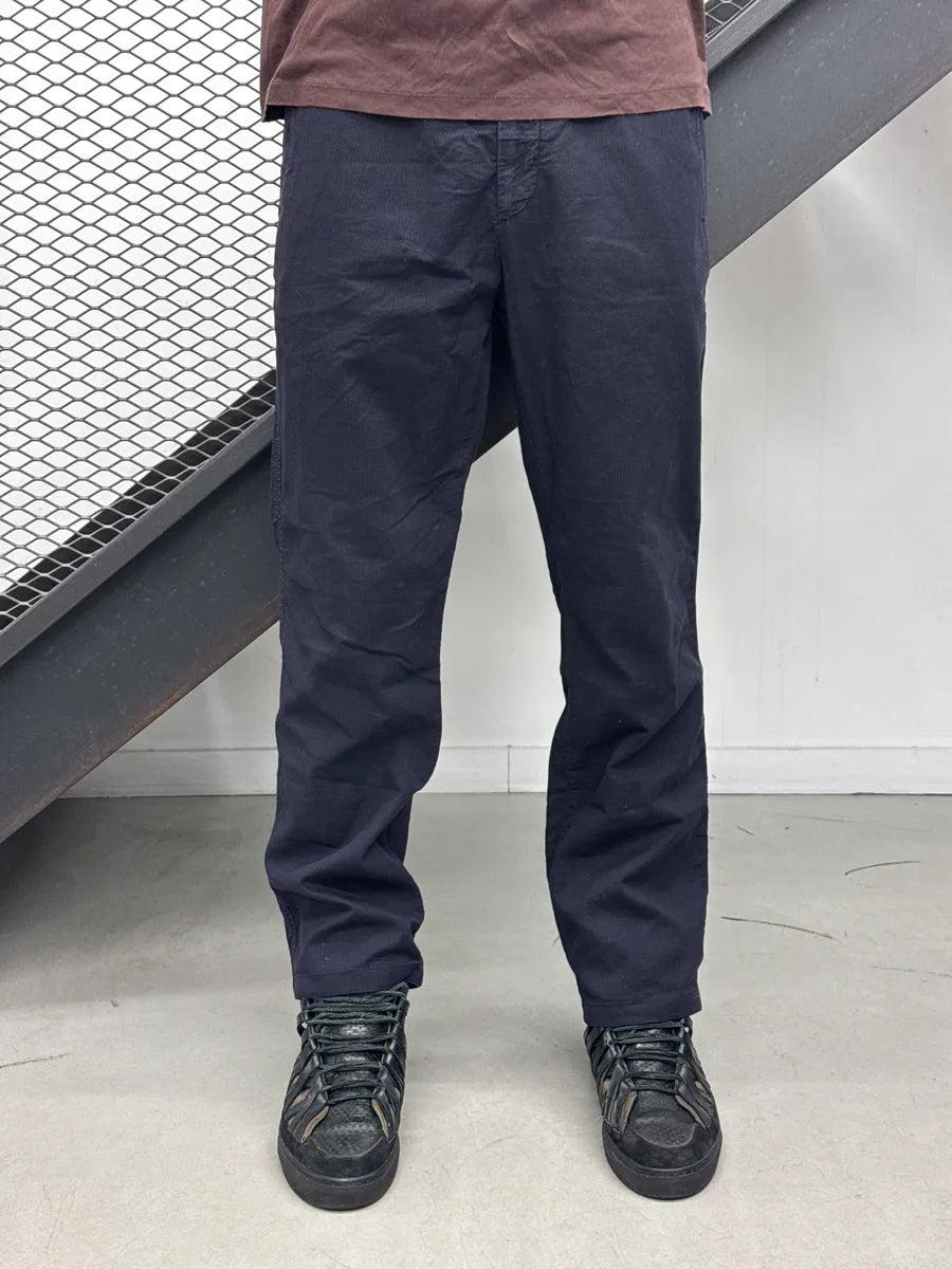 SS2006 Prada Navy Stripes Relaxed Pants sJDVoMON 0