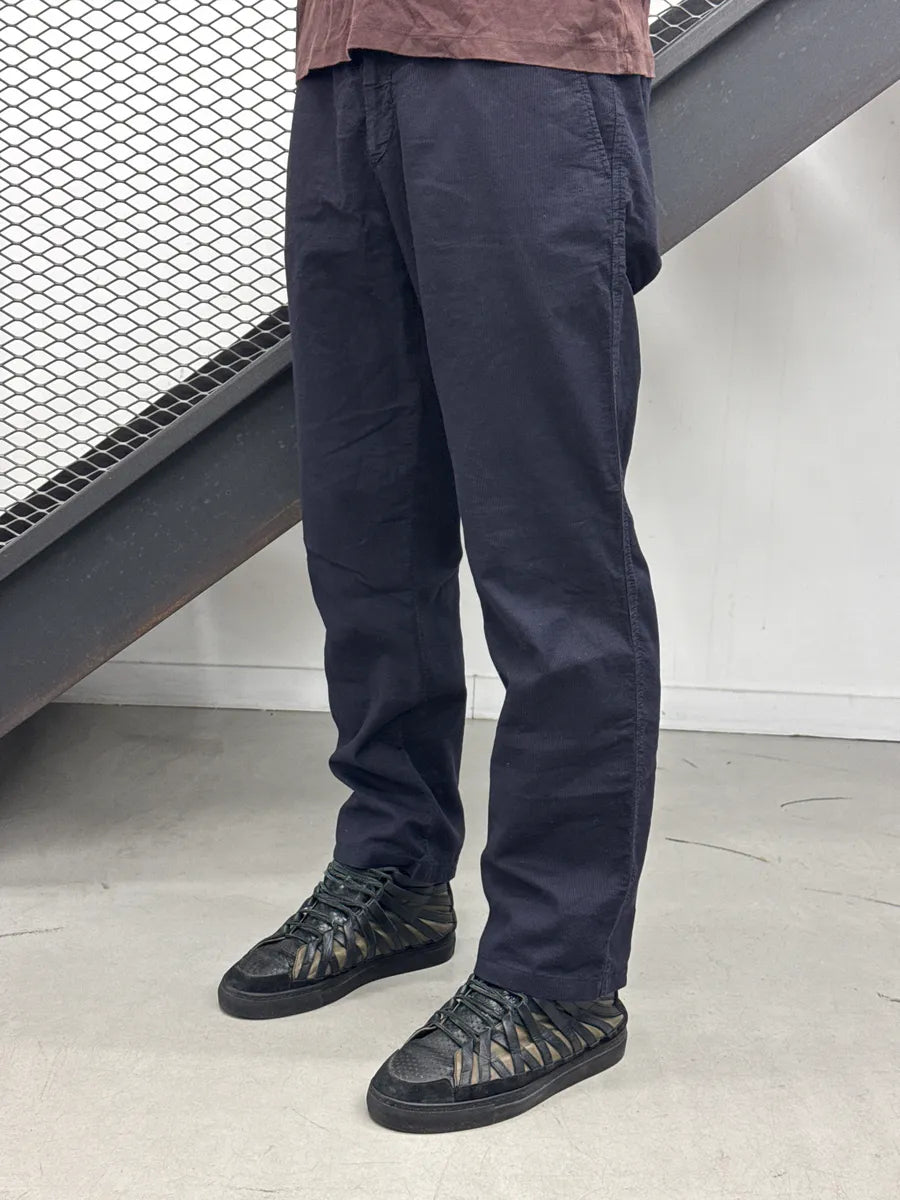 SS2006 Prada Navy Stripes Relaxed Pants sJDVoMON 1
