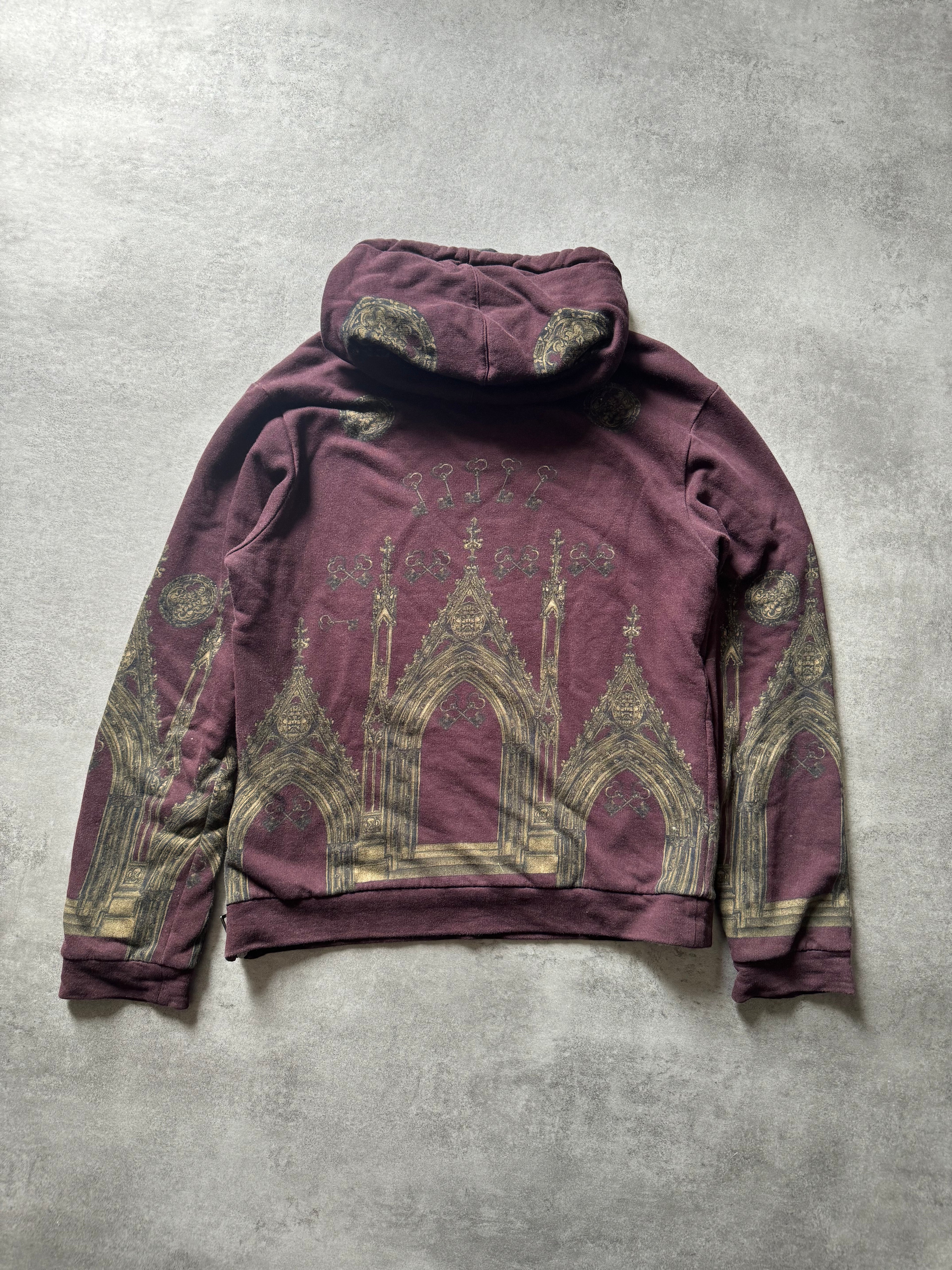 2000s Dolce & Gabbana Royal Bordeaux Hoodie  (S) - 2