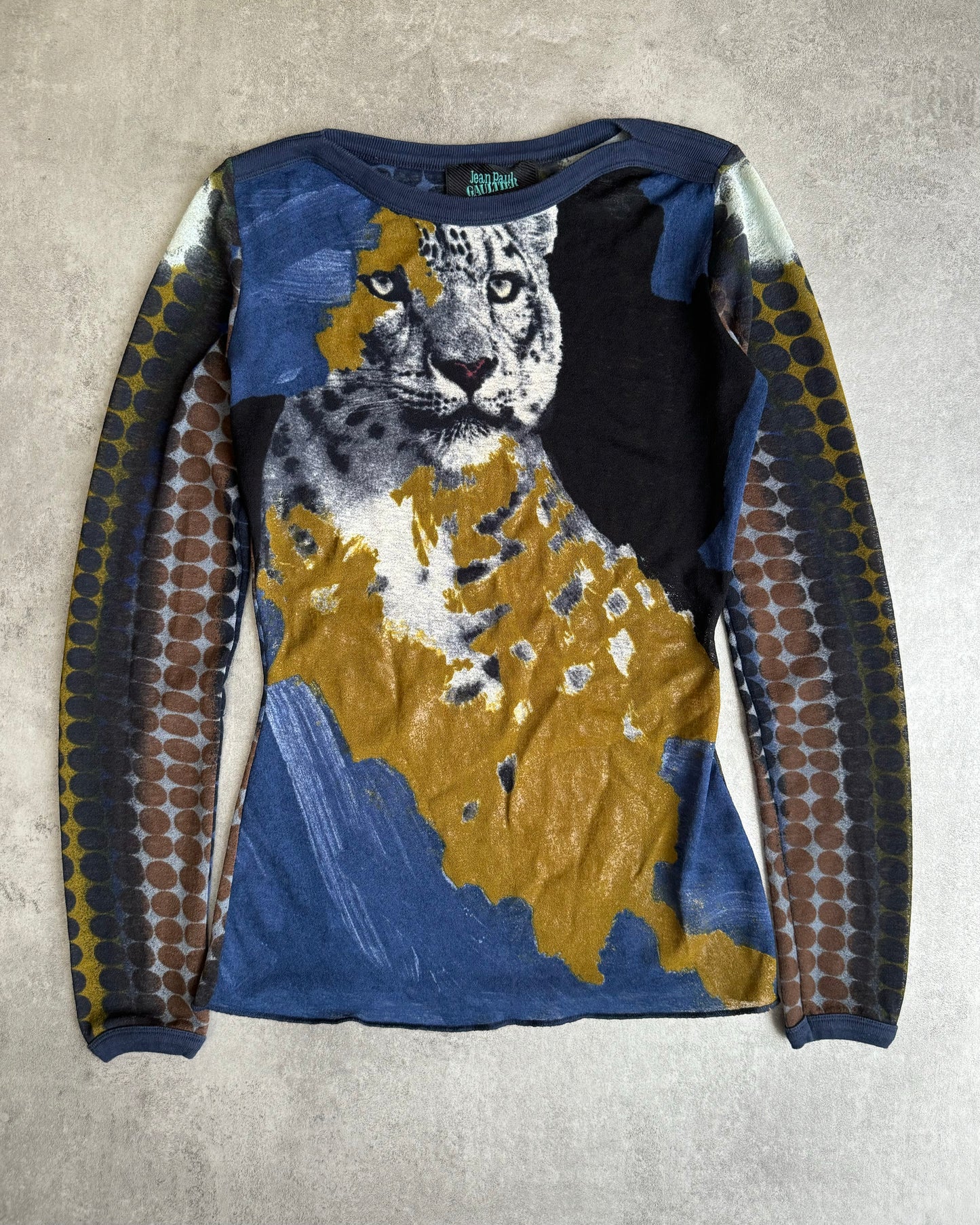 AW1995 Jean Paul Gaultier Cyber Leopard Mesh Shirt (S) - 1