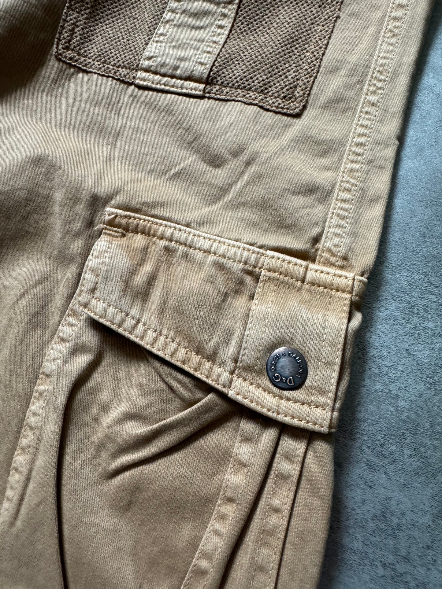 SS2003 Dolce & Gabbana Beige Cargo Utility Pants (L) - 8