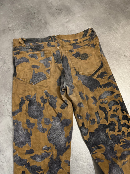 AW2001/02 Roberto Cavalli Brown Crow Peace Camouflage Pants  (S) - 4