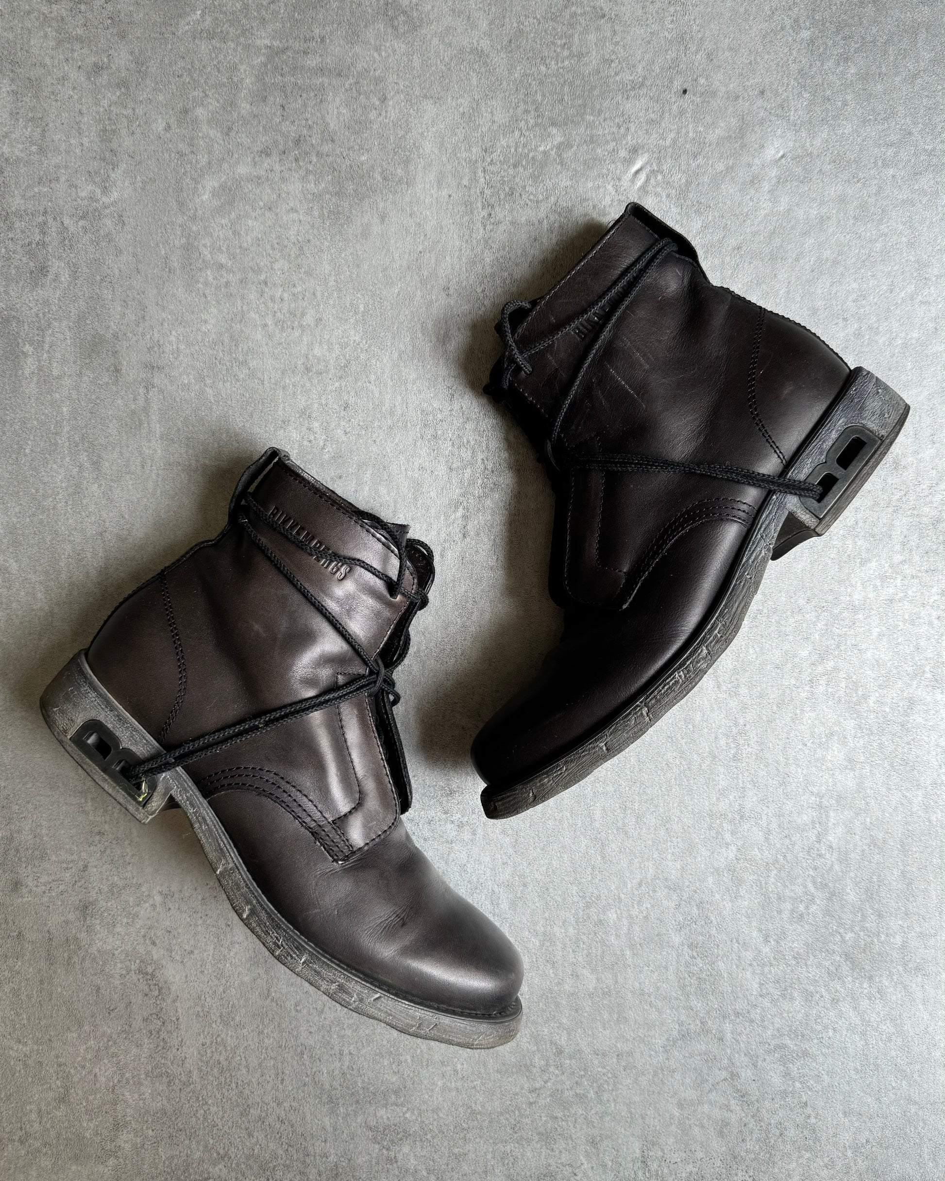 1990s Dirk Bikkembergs B-Laced Brown Combat Boots (40) - 9