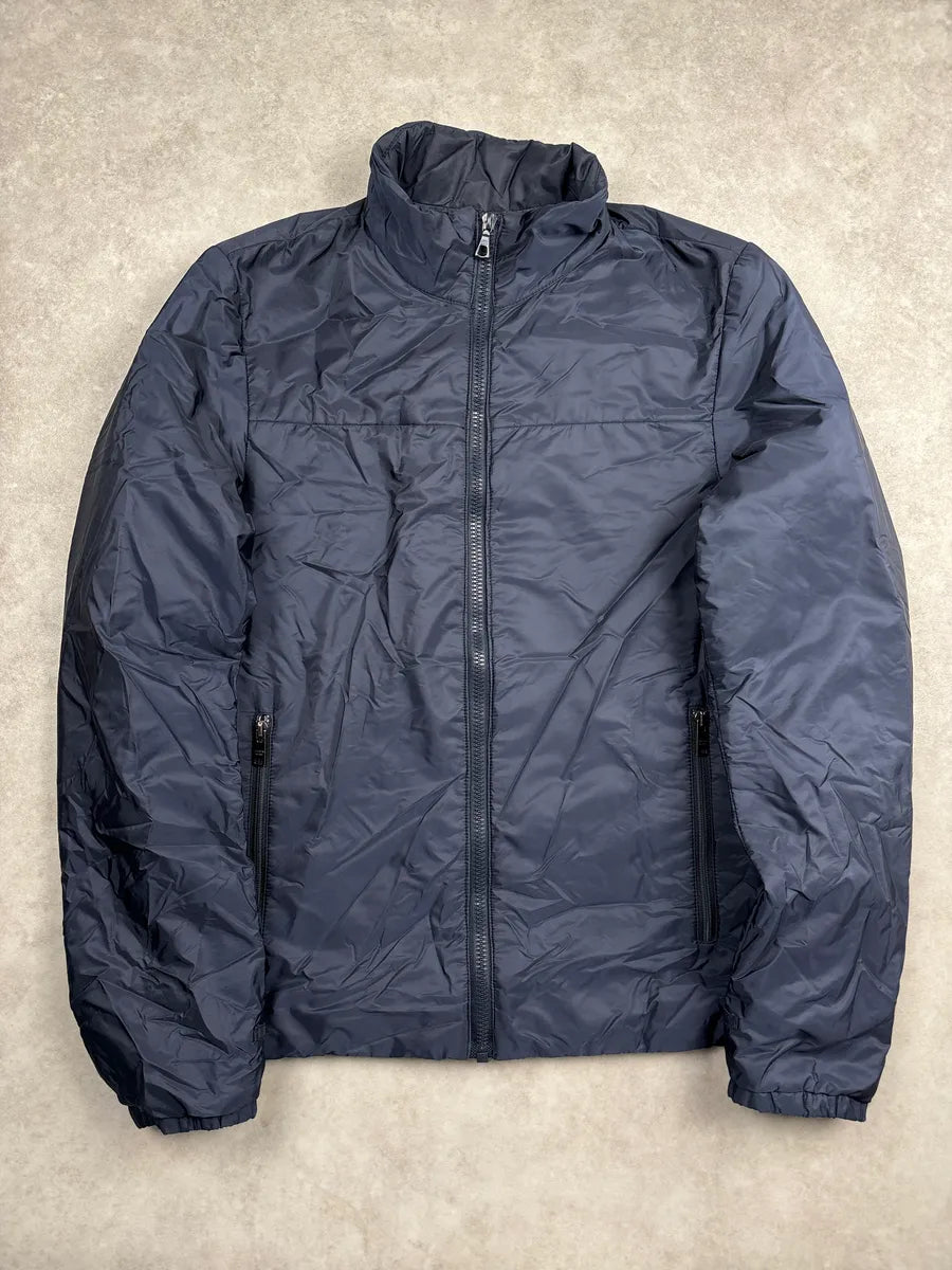 SS2015 Prada Dark Navy Nylon Linea Rossa Padded Light Jacket sPmGjvQI 0