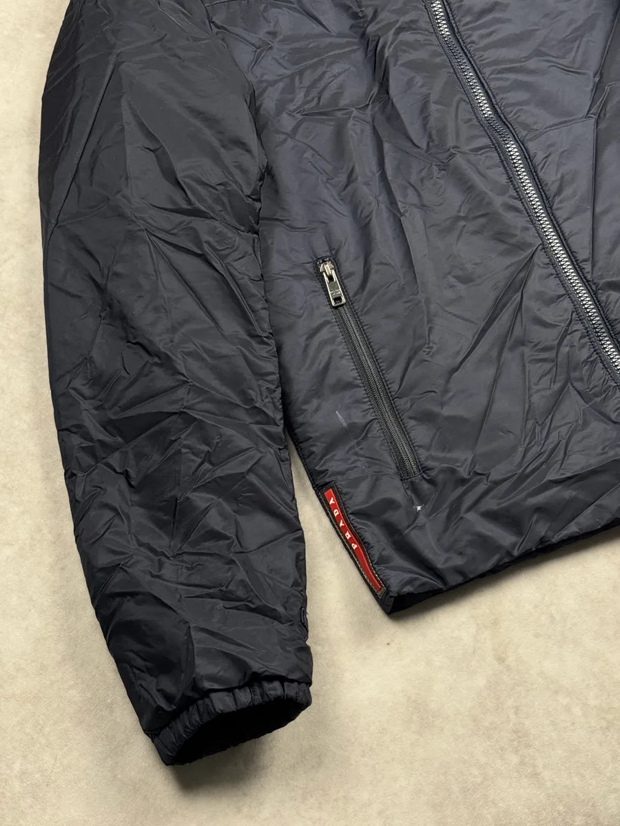 SS2015 Prada Dark Navy Nylon Linea Rossa Padded Light Jacket sPmGjvQI 6
