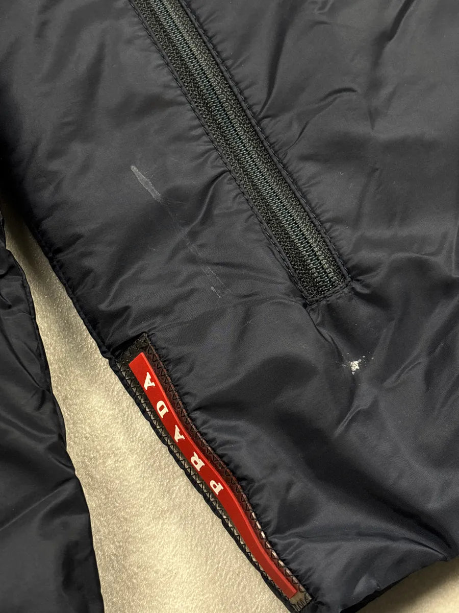 SS2015 Prada Dark Navy Nylon Linea Rossa Padded Light Jacket sPmGjvQI 10
