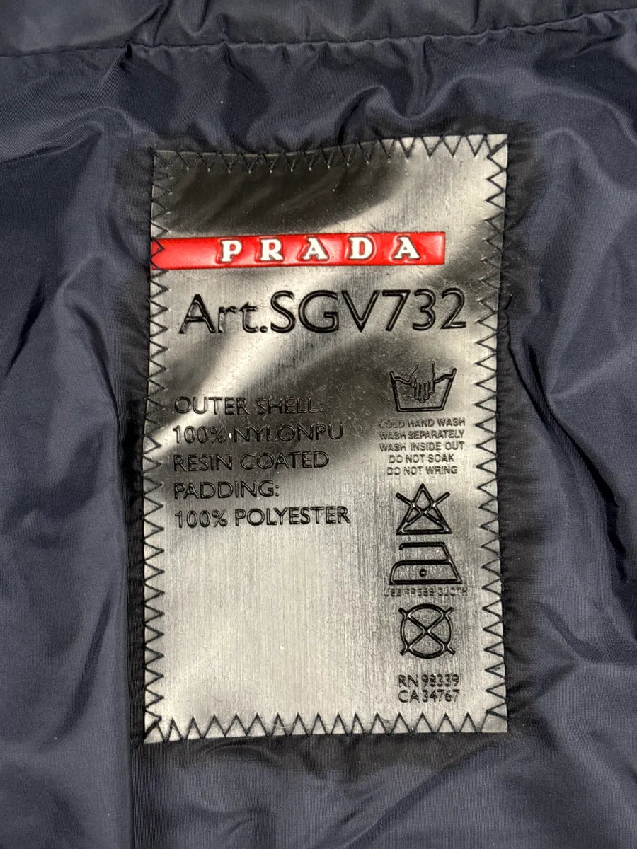 SS2015 Prada Dark Navy Nylon Linea Rossa Padded Light Jacket sPmGjvQI 11