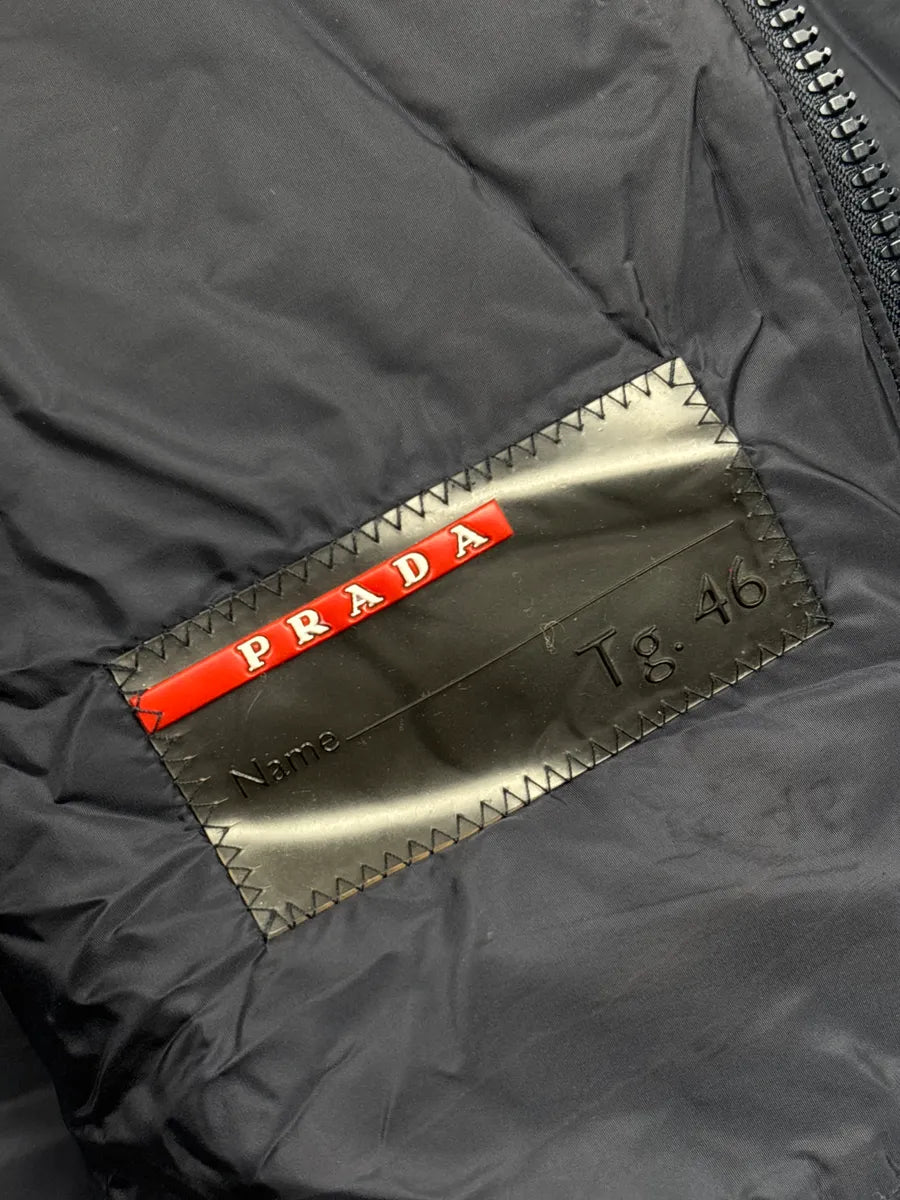 SS2015 Prada Dark Navy Nylon Linea Rossa Padded Light Jacket sPmGjvQI 12