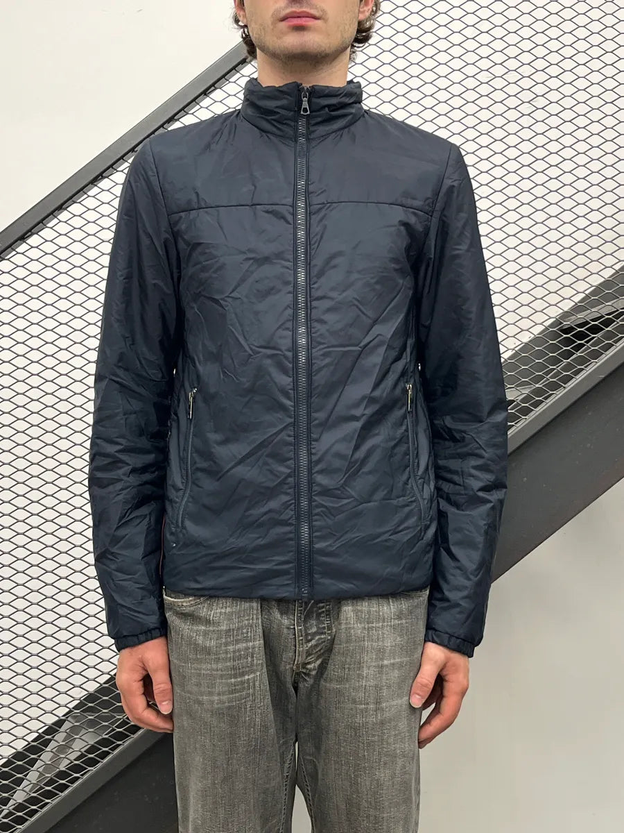 SS2015 Prada Dark Navy Nylon Linea Rossa Padded Light Jacket sPmGjvQI 1