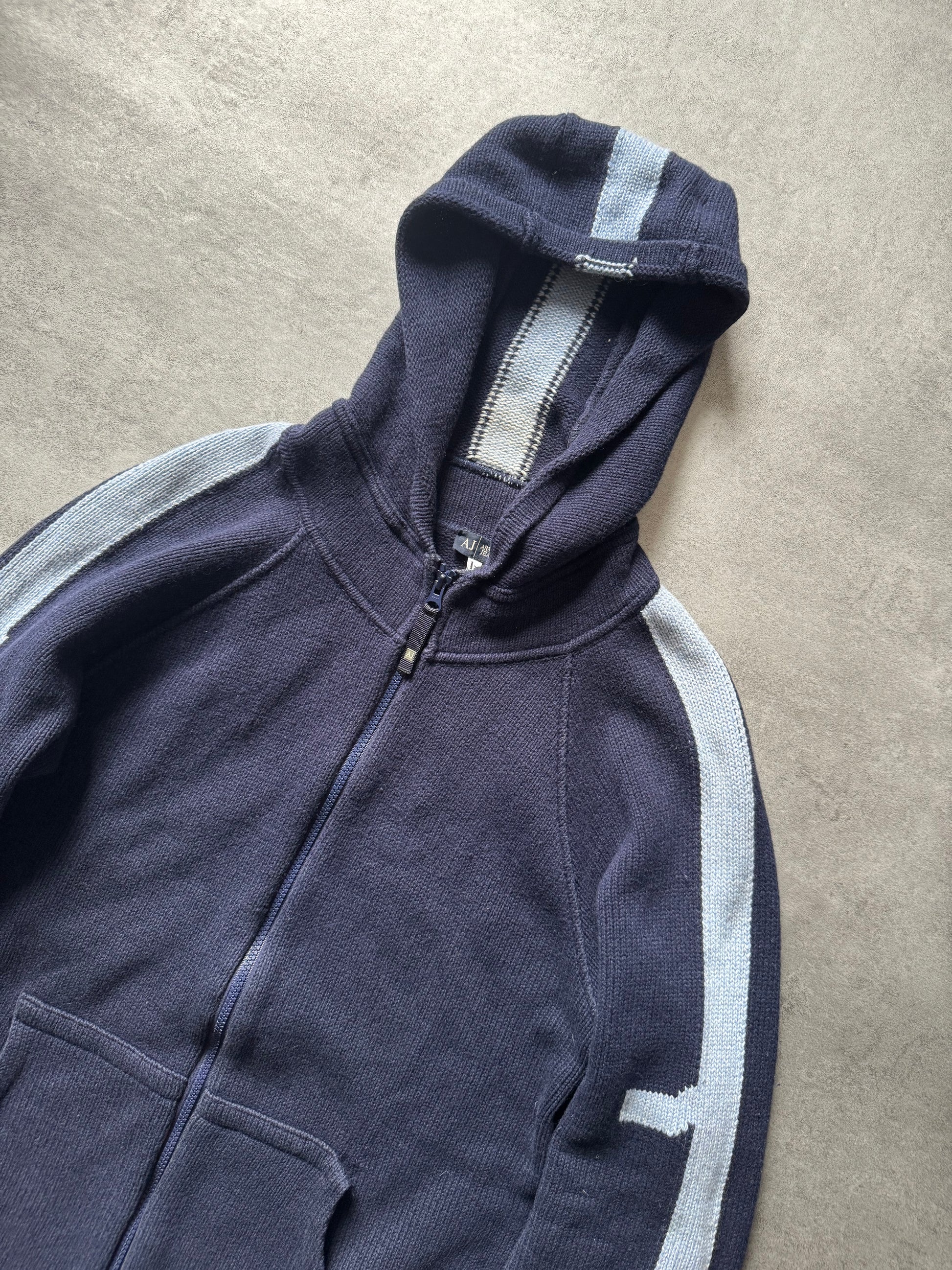 2000s Armani Wool Navy Sweater (L) - 5