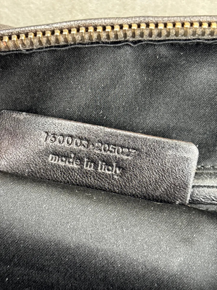 2000s Yves Saint Laurent Silver Grey Leather Contrast Whipstitch Handle Bag sQtkBFCK 19