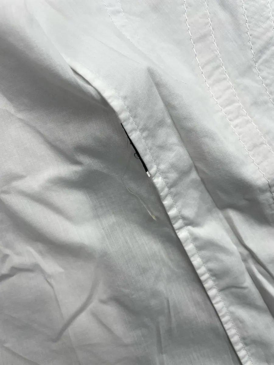 2000s Marithé + François Girbaud White Abstract Stripe Panel Shirt sRQnMZty 10