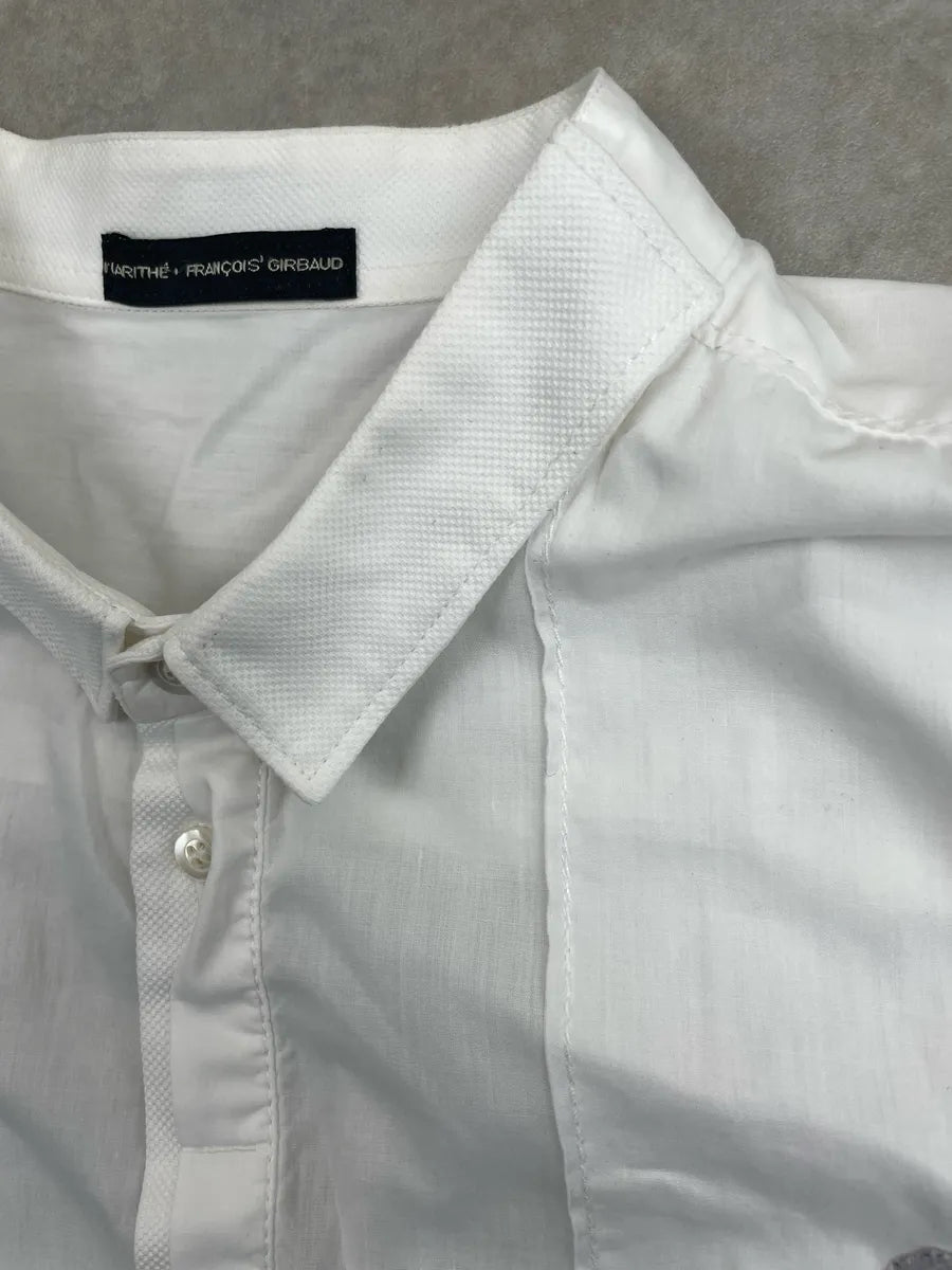2000s Marithé + François Girbaud White Abstract Stripe Panel Shirt sRQnMZty 12
