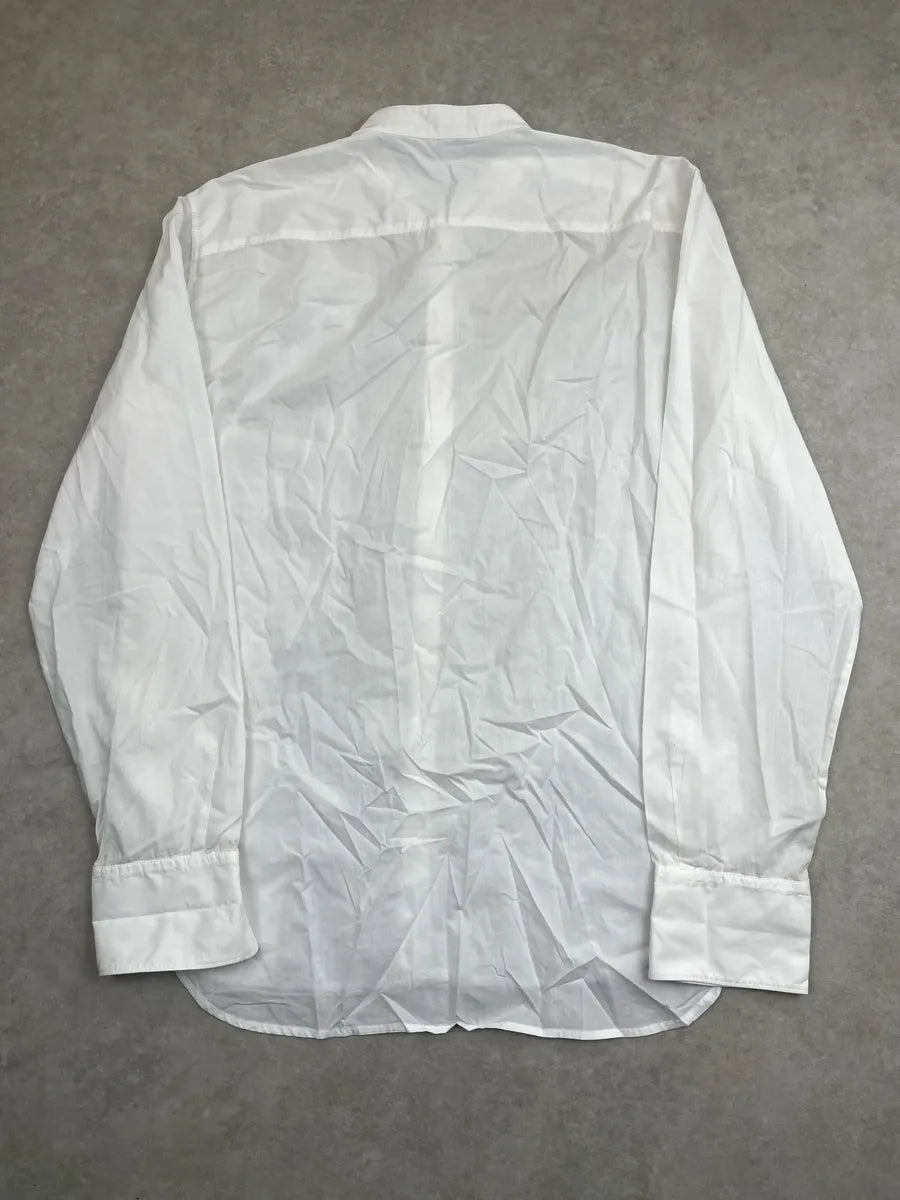 2000s Marithé + François Girbaud White Abstract Stripe Panel Shirt sRQnMZty 3