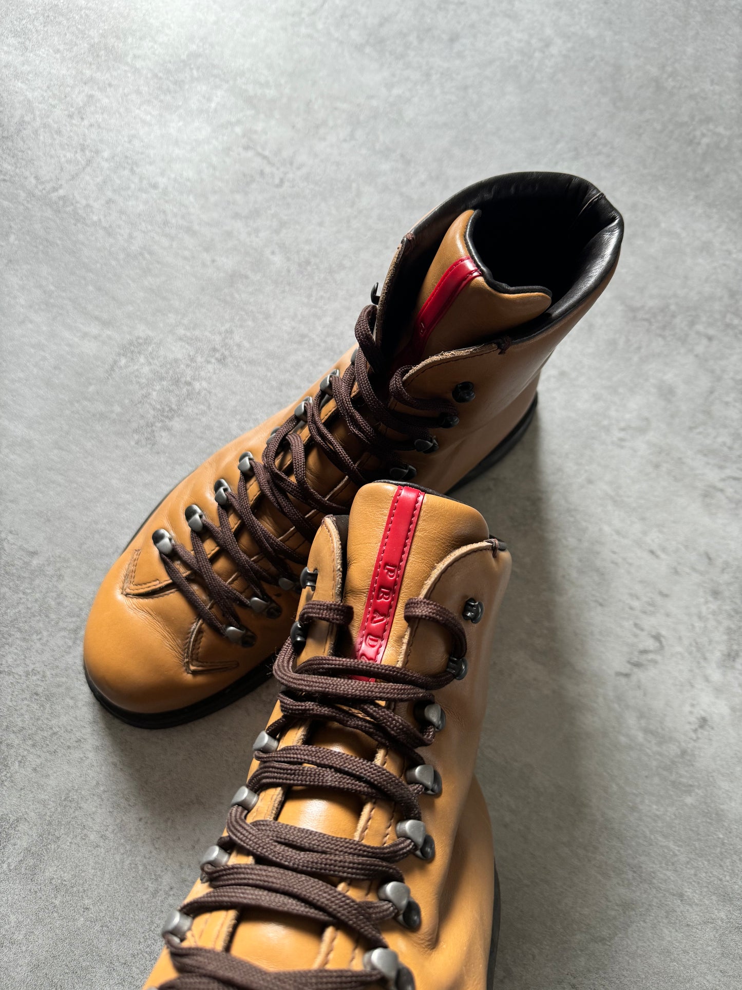 AW2001 Prada Hiking Mountain Leather Boots (44) - 7